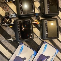 値下げ】ヘッドレスモニター4個&サンバイザーモニター2個セット
