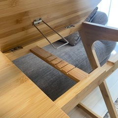 【6/8までにお引取】Z型ソファ・ベッドサイドテーブル/パソコン作業/角度調節可能の画像