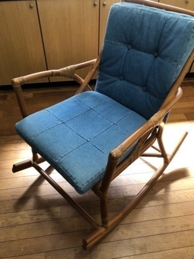 デニムロッキングチェア