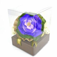 お花の折り紙ブーケ教室♥花ORIGAMIぶーけ♥葉ボタンの折り紙ブーケの画像