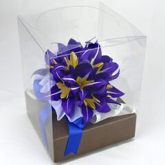 お花の折り紙ブーケ教室♥花ORIGAMIぶーけ♥あやめ・菖蒲の折り紙ブーケの画像