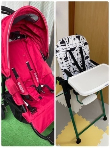 ※ハイチェア売却済みのため終了※ベビーカー&ハイチェアセット価格
