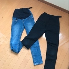 【お取引き決定】【無印良品】マタニティ ジーンズと黒パンツ