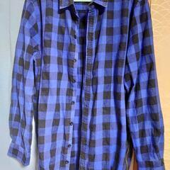 チェックシャツ メンズ XL ブルー