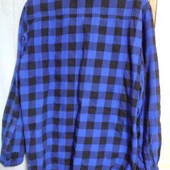 チェックシャツ メンズ XL ブルーの画像