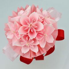 お花の折り紙ブーケ教室♥花ORIGAMIぶーけ♥桜の折り紙ブーケの画像