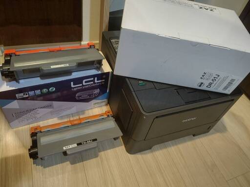 ✨予備トナー＆ドラム付きブラザーレーザープリンター複合機HL-5450DN美品