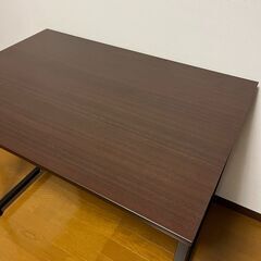サンワダイレクト シンプルワークデスク 幅90cm×奥行60cm（ブラウン）の画像