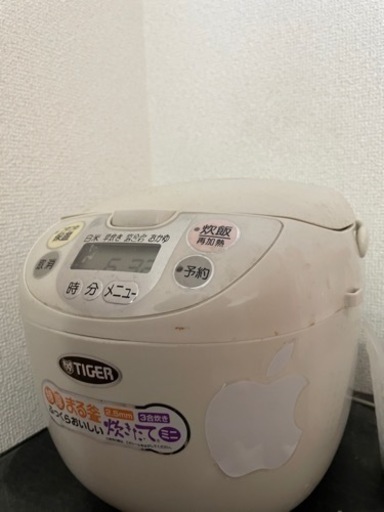 タイガーの炊飯器(炊き立てミニ3合)