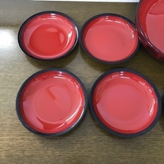 サラダボール　サラダ皿　トング　未使用品　山中塗り　可愛いです。の画像
