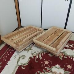 非常にキレイです DIY 自作木製台車 2台セット 100kg位...