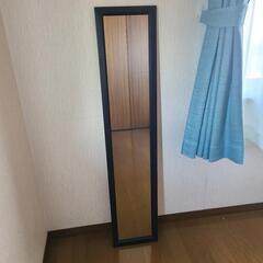 交渉中【0円】全身鏡 ミラー 鏡 ブラック【中古】