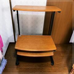 【お値下げ】パソコン台 パソコンラック キャスター付きの画像