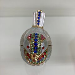 【レガストック川崎本店】PIEARTH ピィアース小鳥  クリスタルガラス付き ジュエリーボックス　ブルーの画像