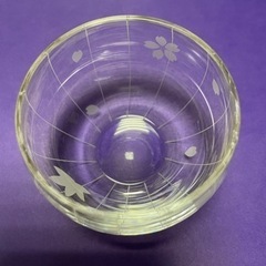 ガラスのお猪口　雲錦柄　2個セット 未使用
