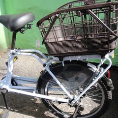 DCM 24インチ自転車 STACKVIEW 前後カゴ付き 3段切替 LEDオート