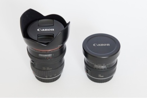 ［引渡予定者あり］実用品 レンズ2本セット Canon EF 20-35mm F2.8 L + 15mm F2.8