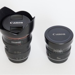 ［引渡予定者あり］実用品 レンズ2本セット Canon EF 20-35mm F2.8 L + 15mm F2.8