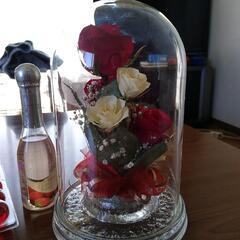 お花の飾り（ガラス入り）とバブルバスセットの画像