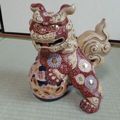 九谷焼 獅子の置物