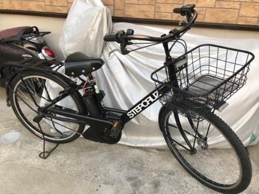 売約済み　船橋発　持ち帰り限定　ブリヂストン電動自転車　ステップクルーズe　黒　2015年5月購入
