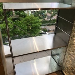 引取者決定【手渡し限定】MUJI 無印良品　ステンレスユニットシェルフ
