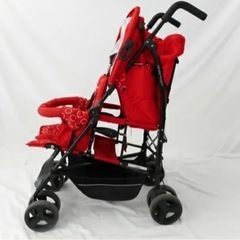 美品]二人乗りベビーカー キンダーワゴン DUO シティ HOP 縦型 レッド