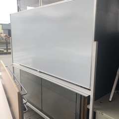 ?美品?ホワイトボード(両面無地脚付)