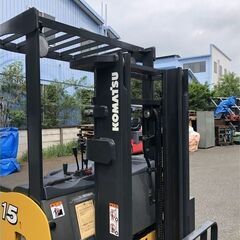 1.5トン　コマツ　バッテリーフォークリフト　リーチタイプ　SV3mマスト　高年式　試乗下取歓迎の画像