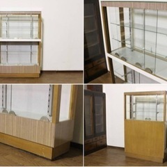 ガラスショーケース 昭和レトロ 什器棚 アンティーク ヴィンテージ