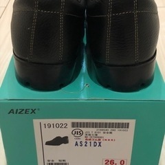 【受付中】【未使用】安全靴　黒　AIZEXの画像