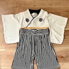 【値下げ】袴ロンパース　ホワイト