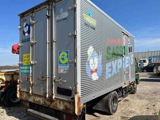 横両扉付【希少】③2トン 幅217ｃｍ長さ490ｃｍ高さ245ｃｍ コンテナ 物置 倉庫 アルミ箱 格安提携先運送会社あり　北海道江別市発