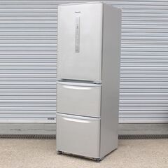 T823)Panasonic パナソニック ノンフロン冷凍冷蔵庫 NR-C37DM-S 2016年製 3ドア 右開き 365L 自動製氷機能 エコナビ 