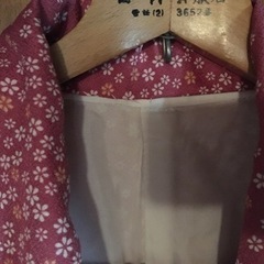 春らしい　ピンクの着物　サクラ　美品の画像