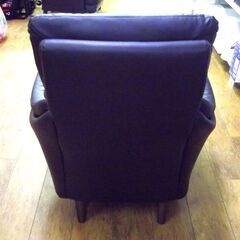 ニトリ 1人用ソファ Nシールド コウテイ3 幅84×奥行85×高さ94cm ダークブラウン KOTEI3 合皮レザー 札幌市 厚別区の画像