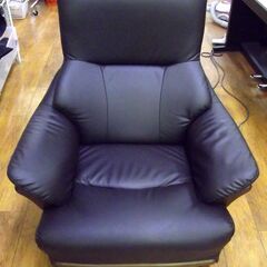 ニトリ 1人用ソファ Nシールド コウテイ3 幅84×奥行85×高さ94cm ダークブラウン KOTEI3 合皮レザー 札幌市 厚別区の画像