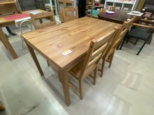 受け渡し予定あり イケヤ ダイニングテーブル イス4脚セット 木製