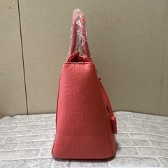 新品LIBERO サーモンピンクハンドバッグ ショルダーバッグの画像