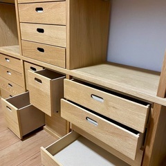 無印良品 スタッキングシェルフ 5段×2列 オーク材 チェスト