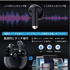 新品未開封！ワイヤレスイヤホン ブルートゥースイヤホン  Bluetooth5.2 Hi-Fi Type‐C急速充電  12時間再生 最大約36時間  の画像