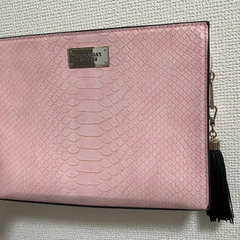 Victoria's Secret パイソンクラッチバッグ　ピンク