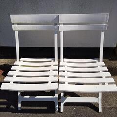 只今交渉中です　お庭やアウトドア用椅子ニ脚