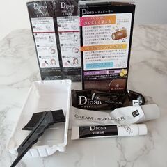 白髪染めクリーム Diosa ﾌﾞﾗｳﾝ 3点セット 新品の画像