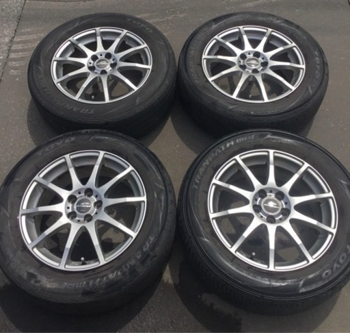 プリウス等 社外16インチ アルミホイール タイヤ付 4本セット