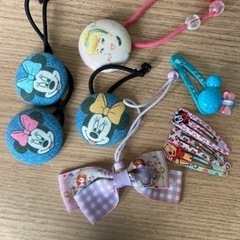 髪の毛　ゴム　ピン　ディズニー　サンリオ　の画像
