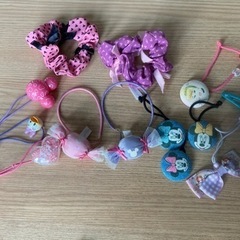 髪の毛　ゴム　ピン　ディズニー　サンリオ　の画像