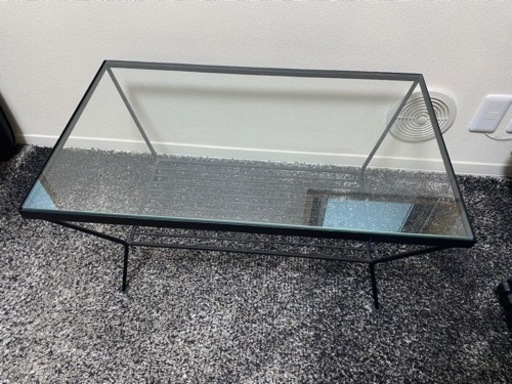 unico 小売業者 EDDY Low table w750 ガラステーブル