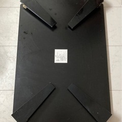ニトリ　折り畳みローテーブル　黒の画像