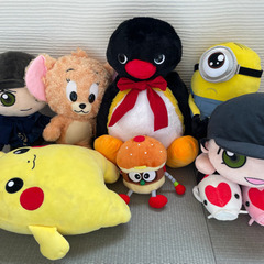 無料　ぬいぐるみ　コナン　ピカチュウ　ピングー　ドラえもん　ミニ...